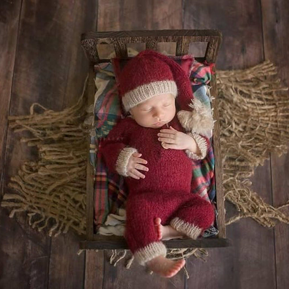 newborn clothing Christmas mohair hat jumpsuit suit