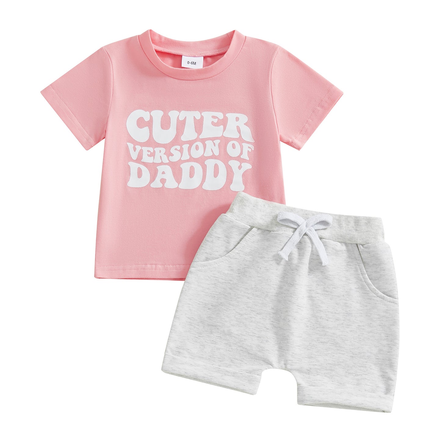 Boy Letter Print Short-sleeve Suit